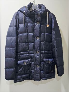 Abercrombie & Fitch Women's Vintage Down Puffer Parka Jacket Coat Size L